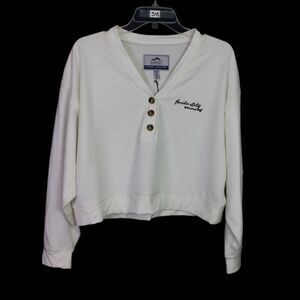 SUMMIT KICKOFF COLLECTION COZY FLEECE CROPPED VNECK 1/4 BUTN FLORIDA SEMINOLES